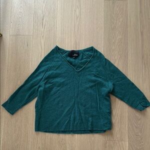 Green V-Neck Sweater